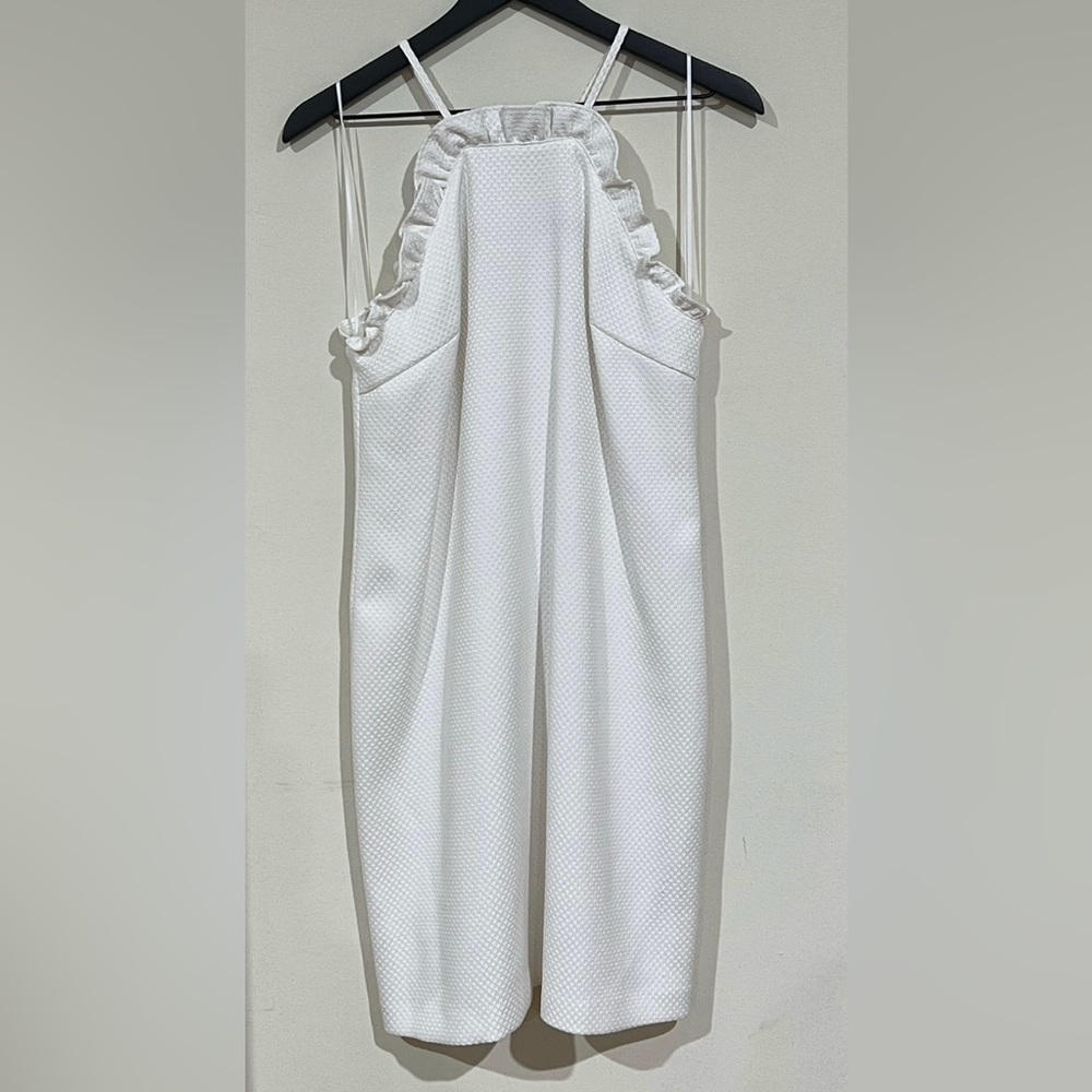 Trina Turk White Ruffle Dress